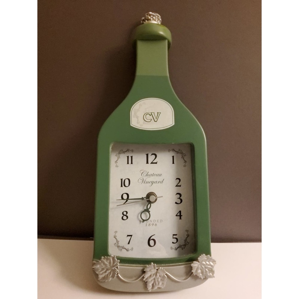 CV Chateau Vineyard wine battle wall clock